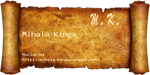 Mihala Kinga névjegykártya